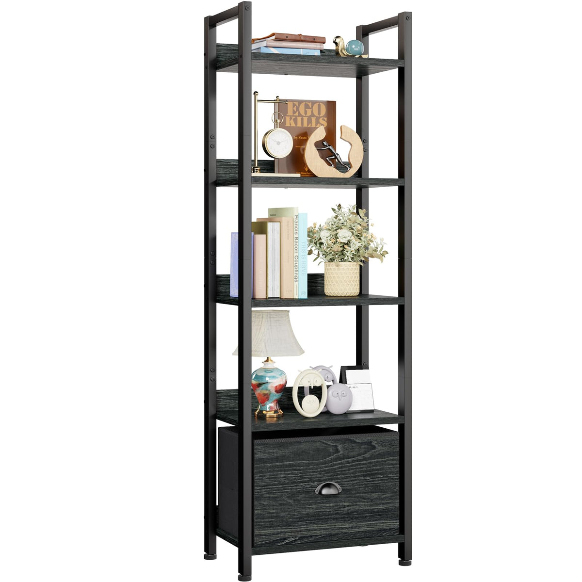 Furologee 5 tier shelf with drawer for kitchen organization