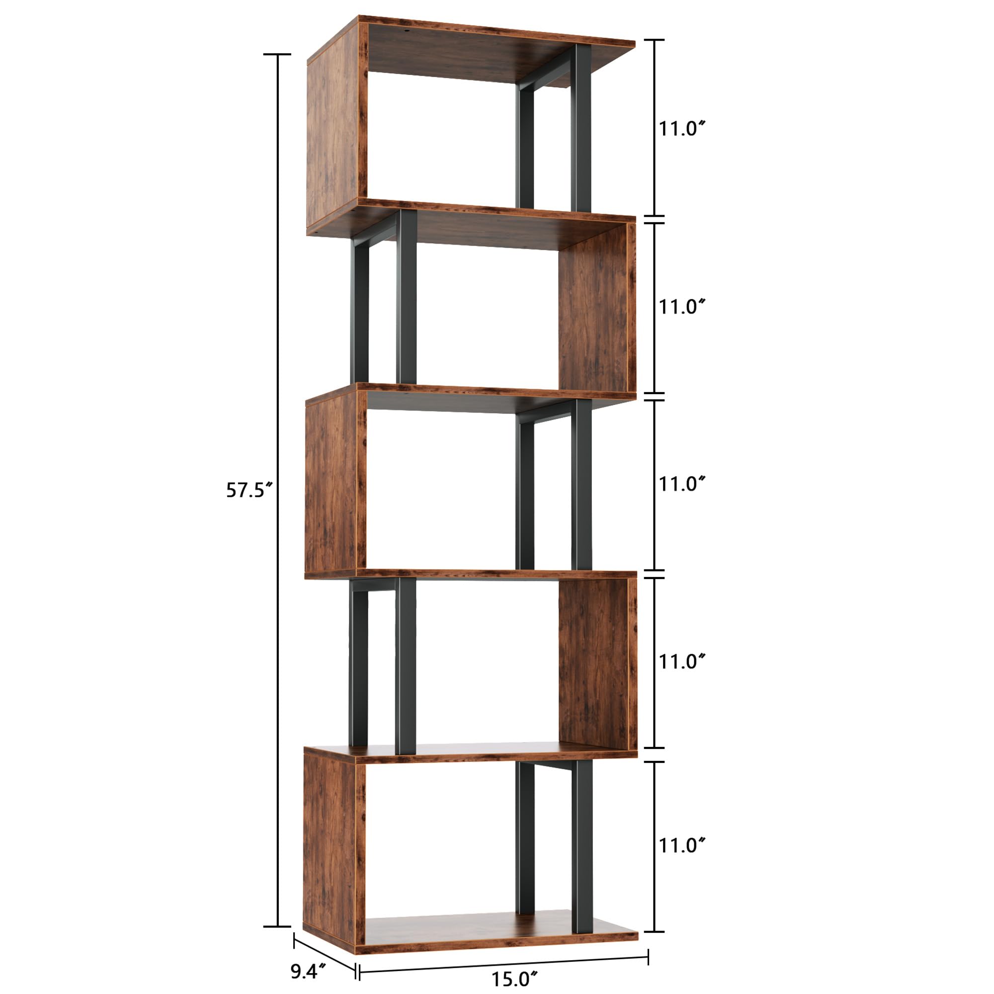 Furologee 6-Tier Bookcase assembly guide for quick setup