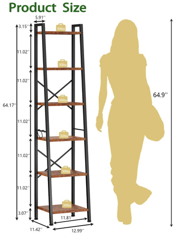Furologee ladder shelf side hooks demonstrate convenient hanging for keys, bags, or headphones
