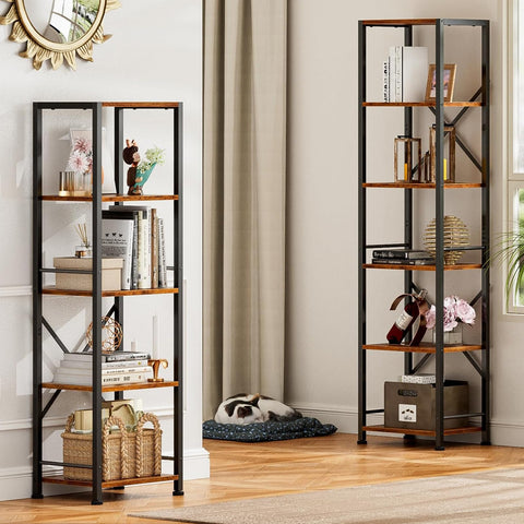 Furologee slim storage shelf with plants demonstrates versatile home display.