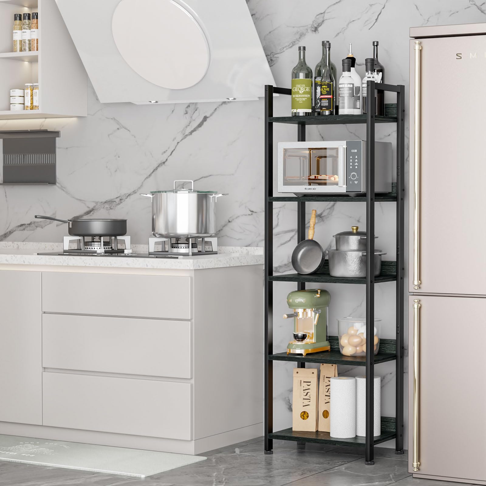 Furologee bedroom storage shelf helps reduce clutter in a bedroom