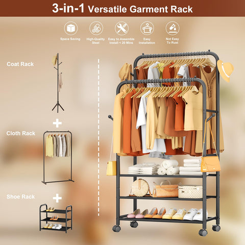 Furologee adjustable-shelves underneath adapt to boxes and shoes.