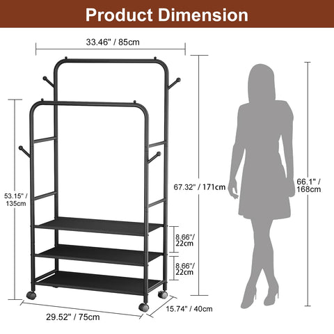 Furologee rolling wheels design allows easy relocation during laundry.