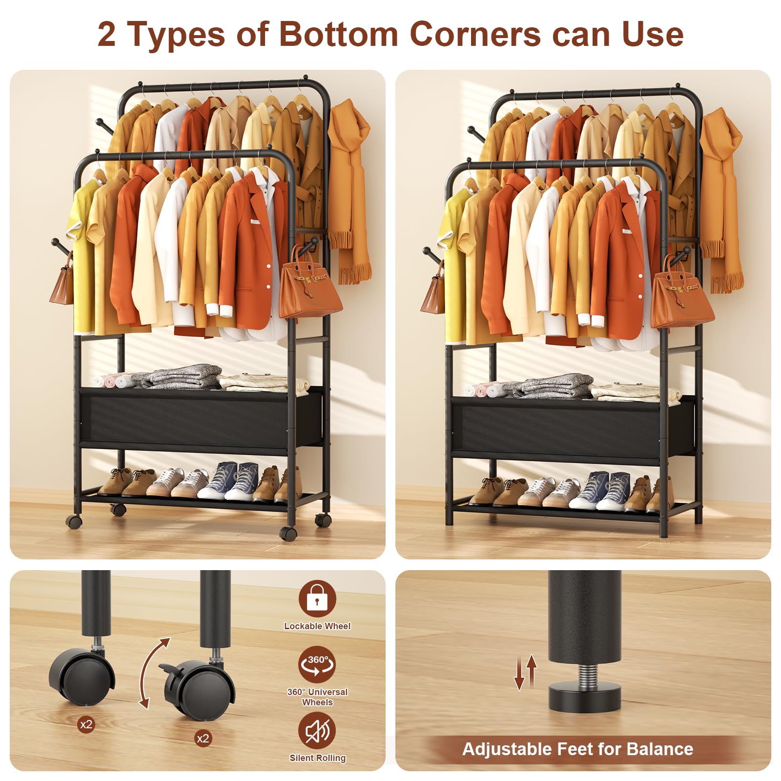 Furologee sturdy metal tubes provide lasting support for daily use.