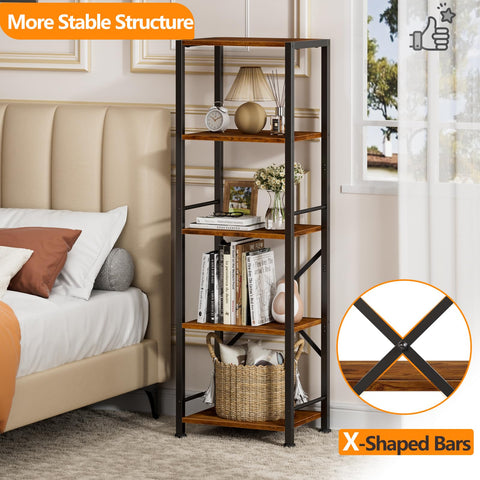 Furologee display shelf in living room with books and decor for organized style.