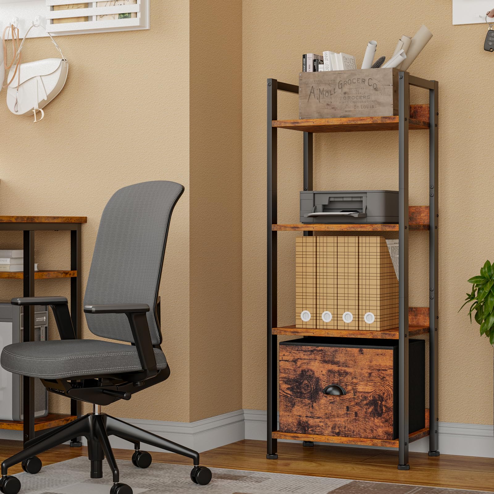 Furologee durable particleboard and metal frame ensure stable everyday use.