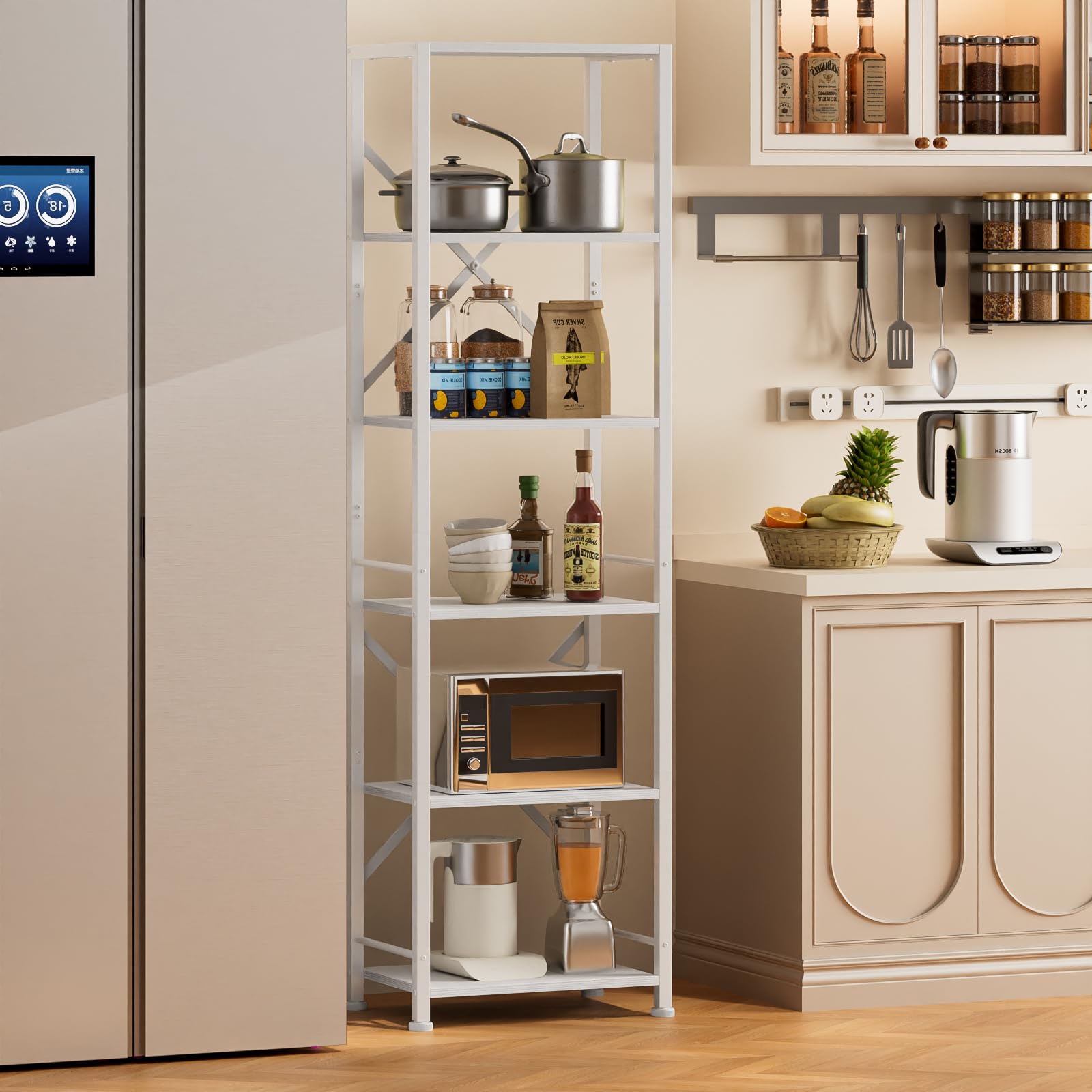 Furologee home office arrangement optimizes vertical storage