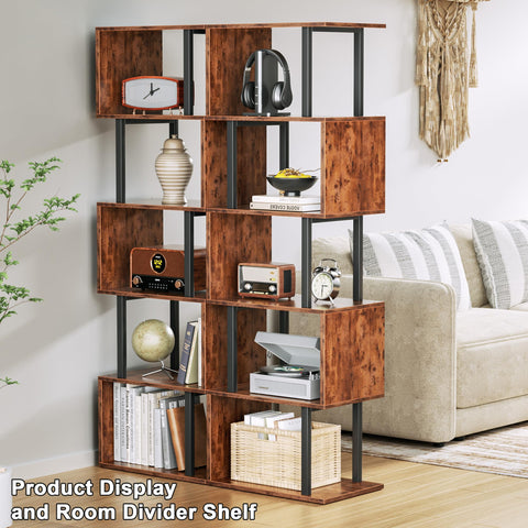 Furologee Modern Display Shelf closeup with sleek frame and wood tones