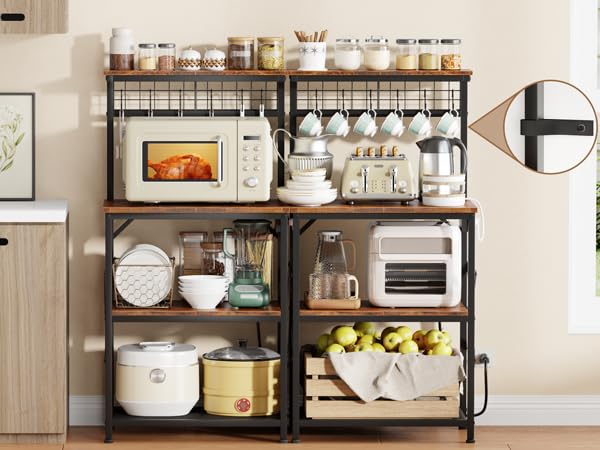 Furologee multiuse storage shelf suits kitchen, living room, or balcony.