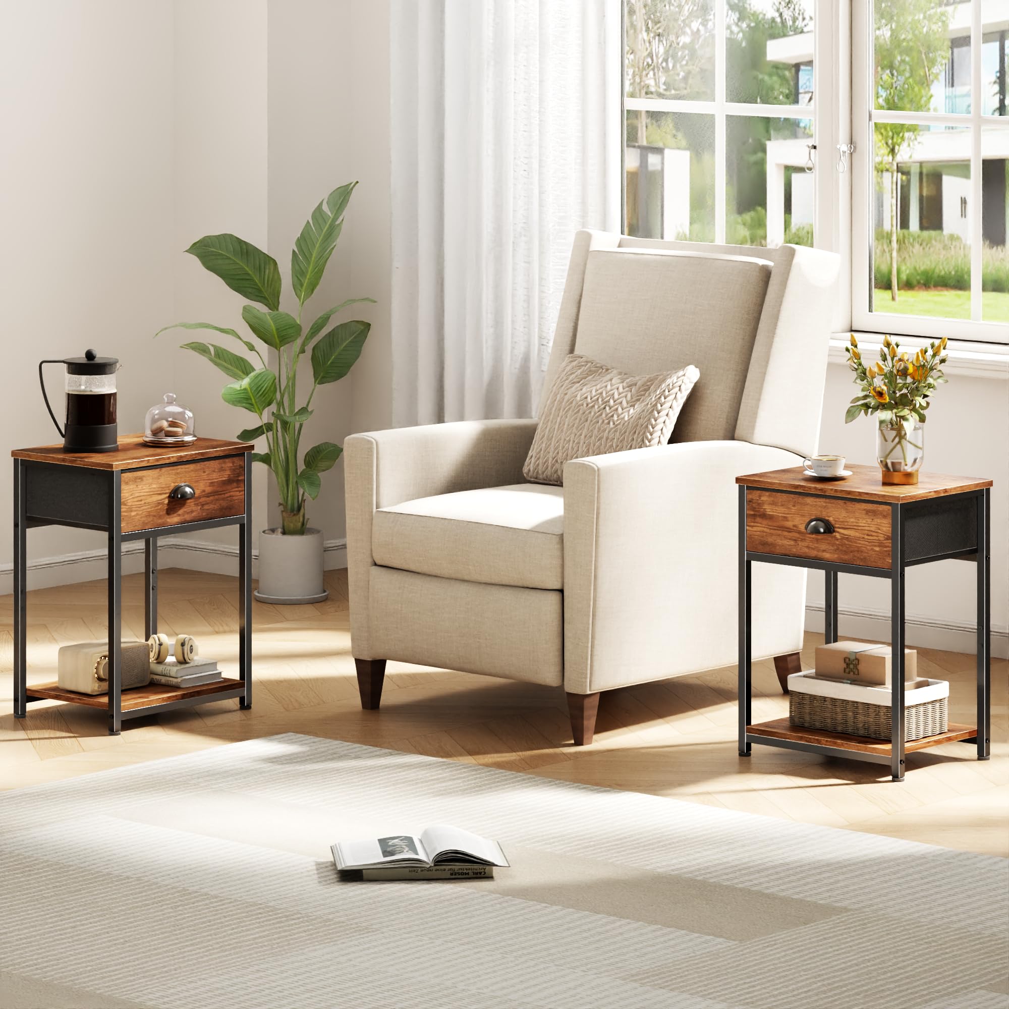 Furologee nightstand dorm room decor with practical storage solution.