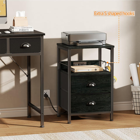 Furologee Nightstand packaging and easy install instructions included.