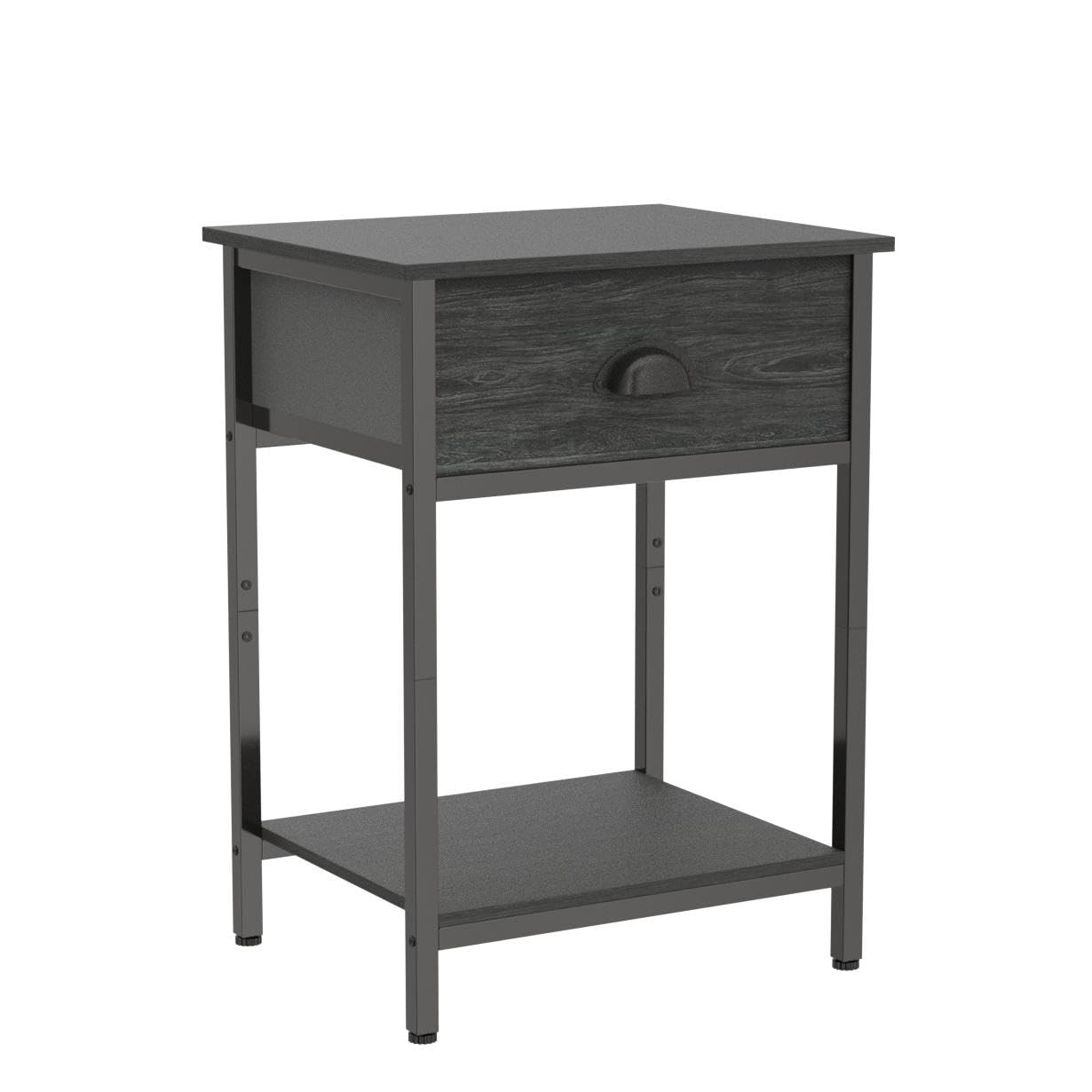 Furologee nightstand sturdy steel frame provides reliable stability