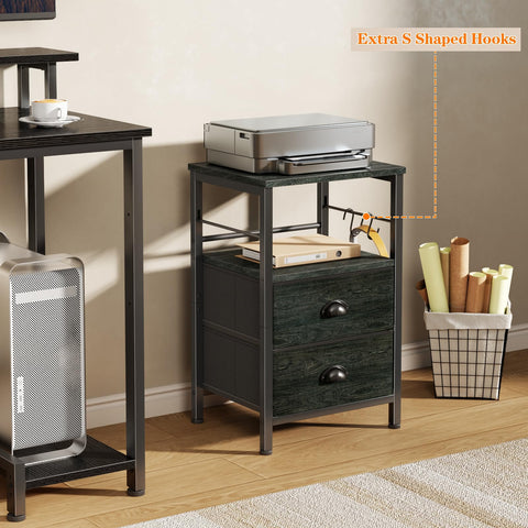 Furologee Nightstands Set 2 easy assembly with labeled parts.