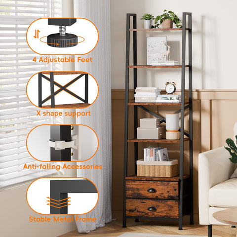 Removable fabric drawers add discreet, flexible storage options.