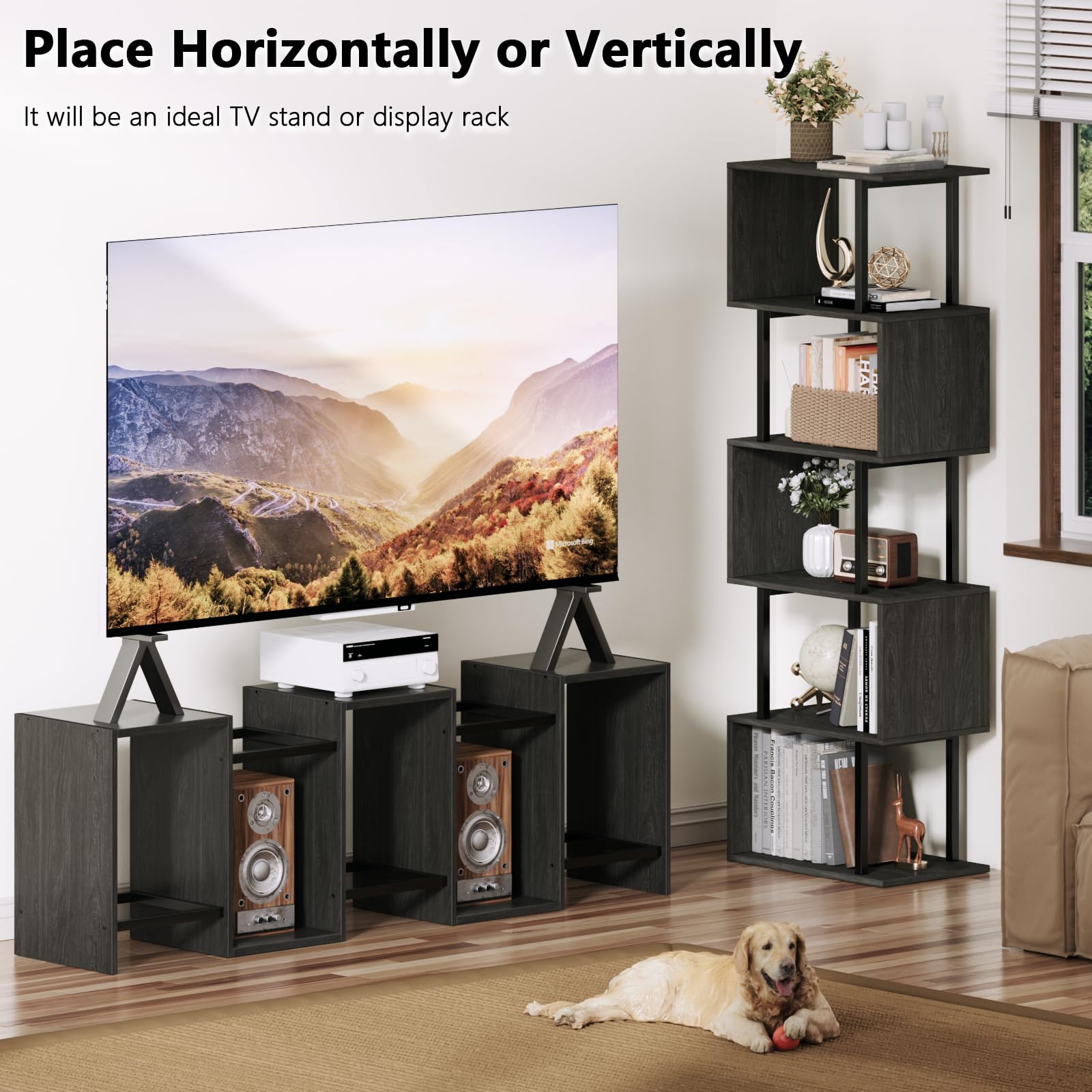 Furologee room divider setup demonstrates vertical and horizontal versatility.