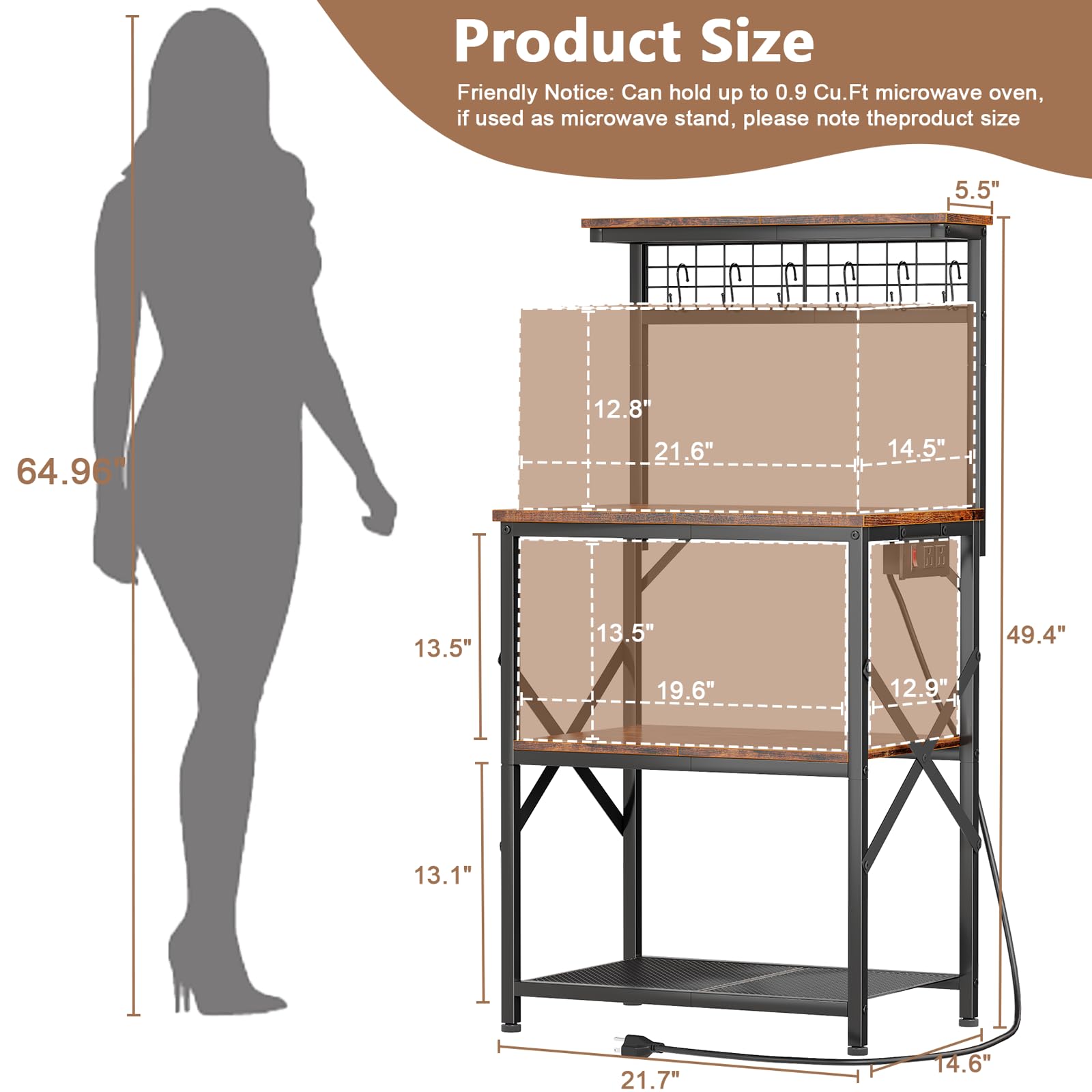 Furologee top spice shelf on rack for easy seasoning and quick access.