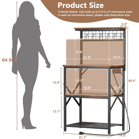 Furologee top spice shelf on rack for easy seasoning and quick access.