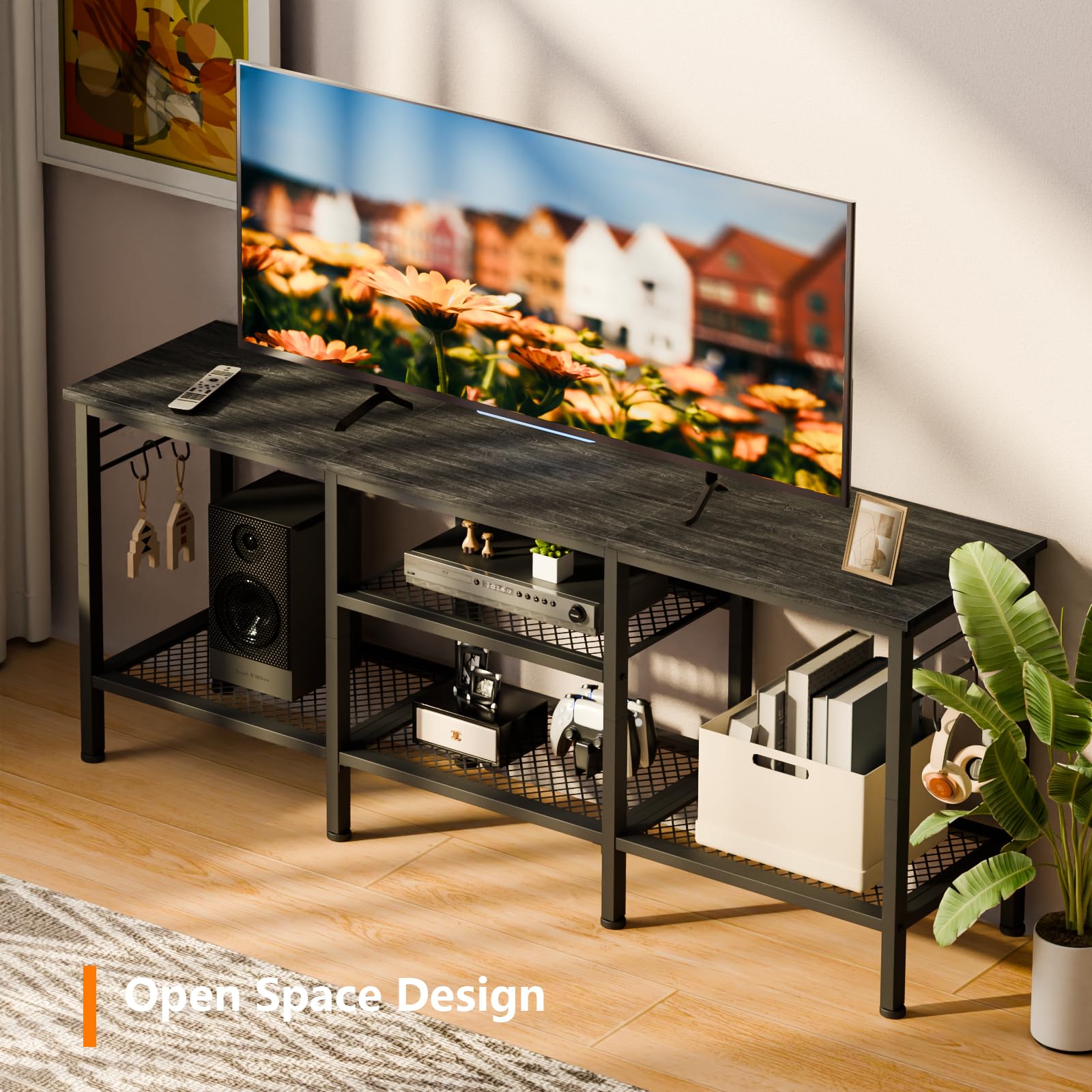 Furologee sturdy metal frame and particleboard top for durable use.