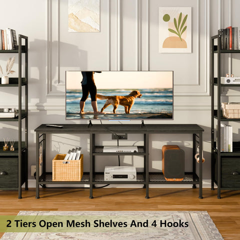 Furologee TV stand supports TVs up to 55 inches securely.