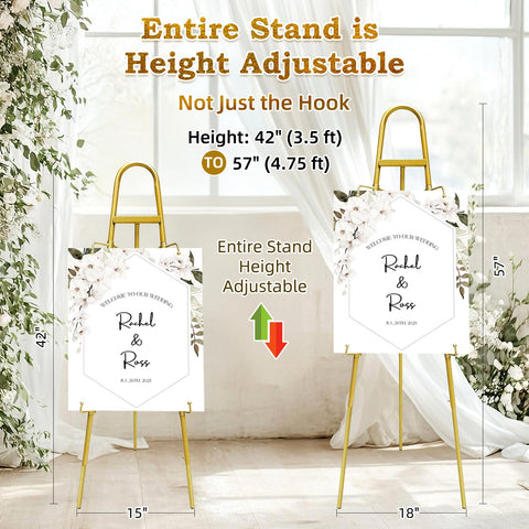 Furosa easel with four hooks and three display modes for versatile setups