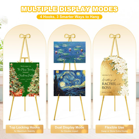 Furosa extra-thick chain and steel pipes support heavy displays.