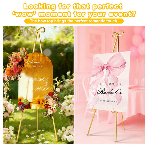 Furosa star-top gold easel adds festive Christmas décor display.