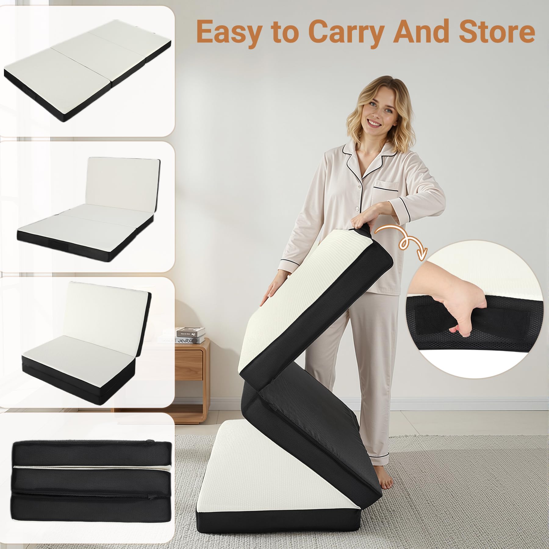 Breathable fabric cover of the FurryWee mattress keeps you cool