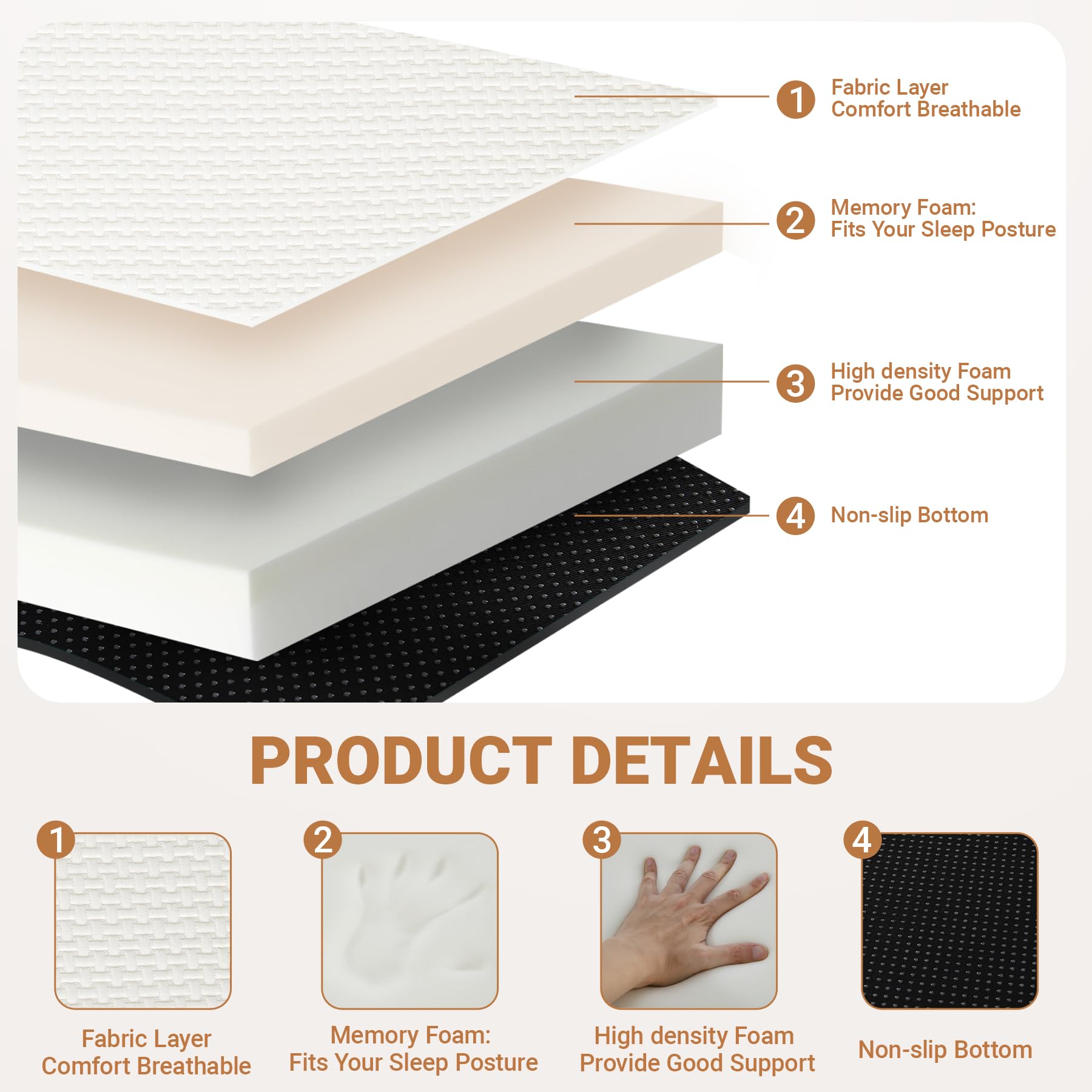 FurryWee mattress folded flat for compact storage in a closet