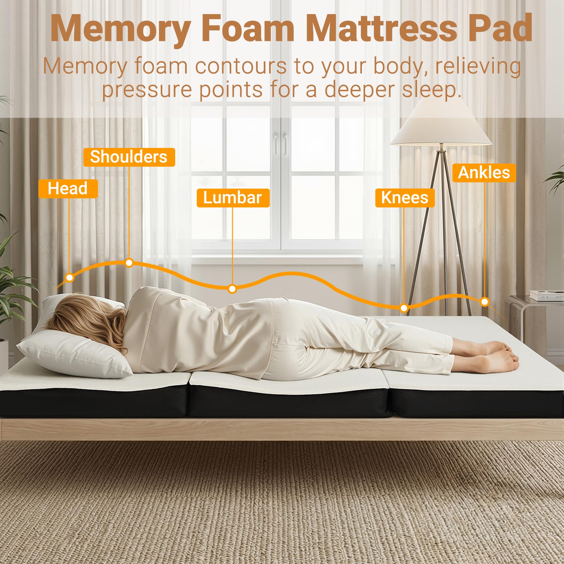 Close-up of FurryWee memory foam top layer for soft, contouring support