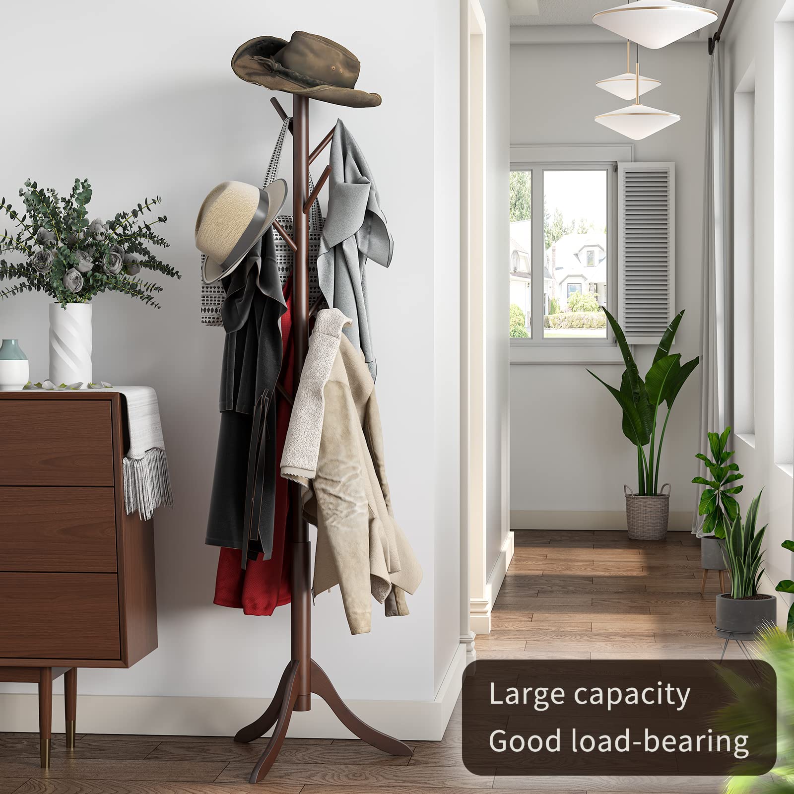 Furshus coat rack assembly with numbered parts for tool-free setup