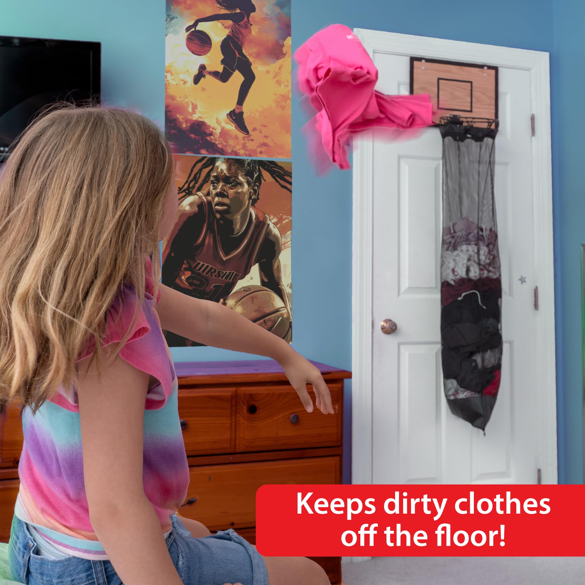 Fury Strike hoop component shows a sport-inspired design integrated with laundry storage.