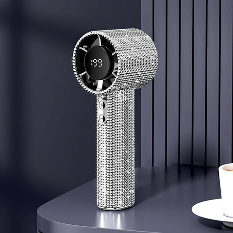 Fussybussy portable turbo fan with diamond design for on the go cooling