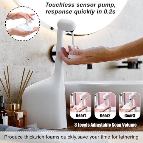 Fusunloh dispenser offers three foam modes to tailor washing and save soap.