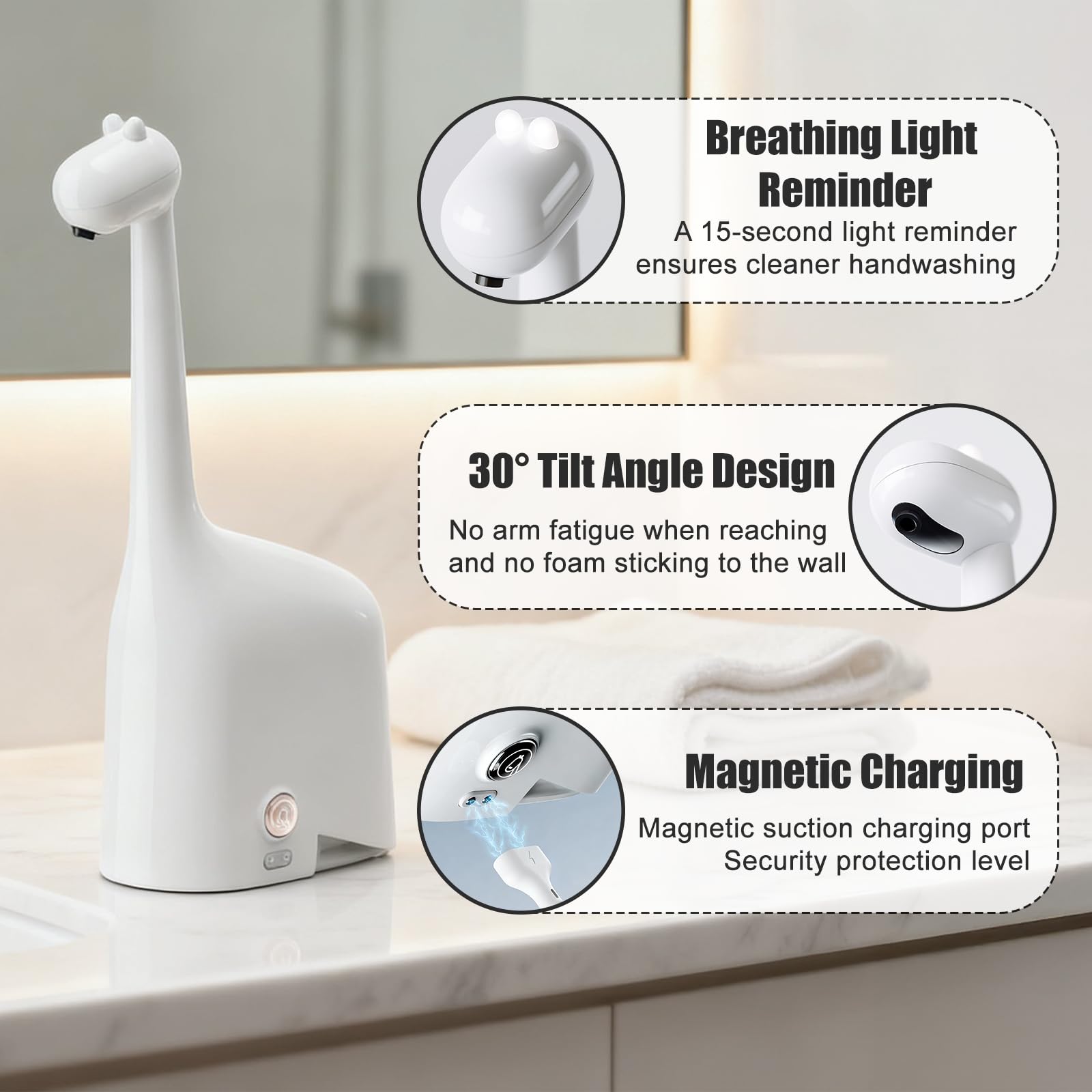 Fusunloh magnetic charging supports long battery life for everyday, hassle-free use.