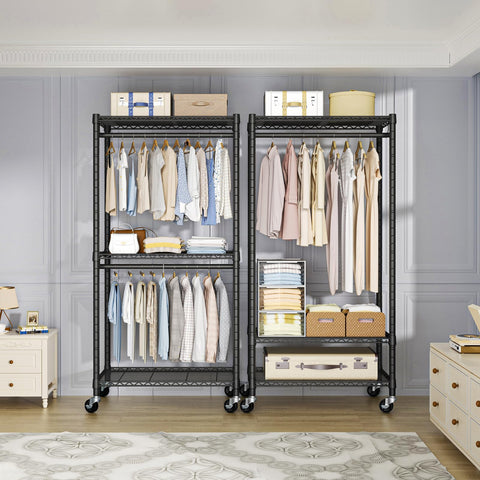 FUTASSI carbon steel construction provides stability for heavier wardrobe items.