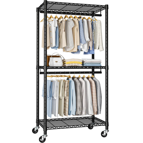 FUTASSI heavy-duty closet side view; durable frame suited for high-capacity storage.