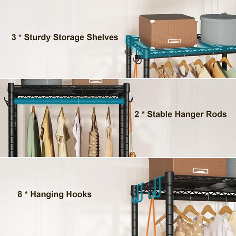 FUTASSI P3 mini rolling rack anti-tip accessory adds stability.