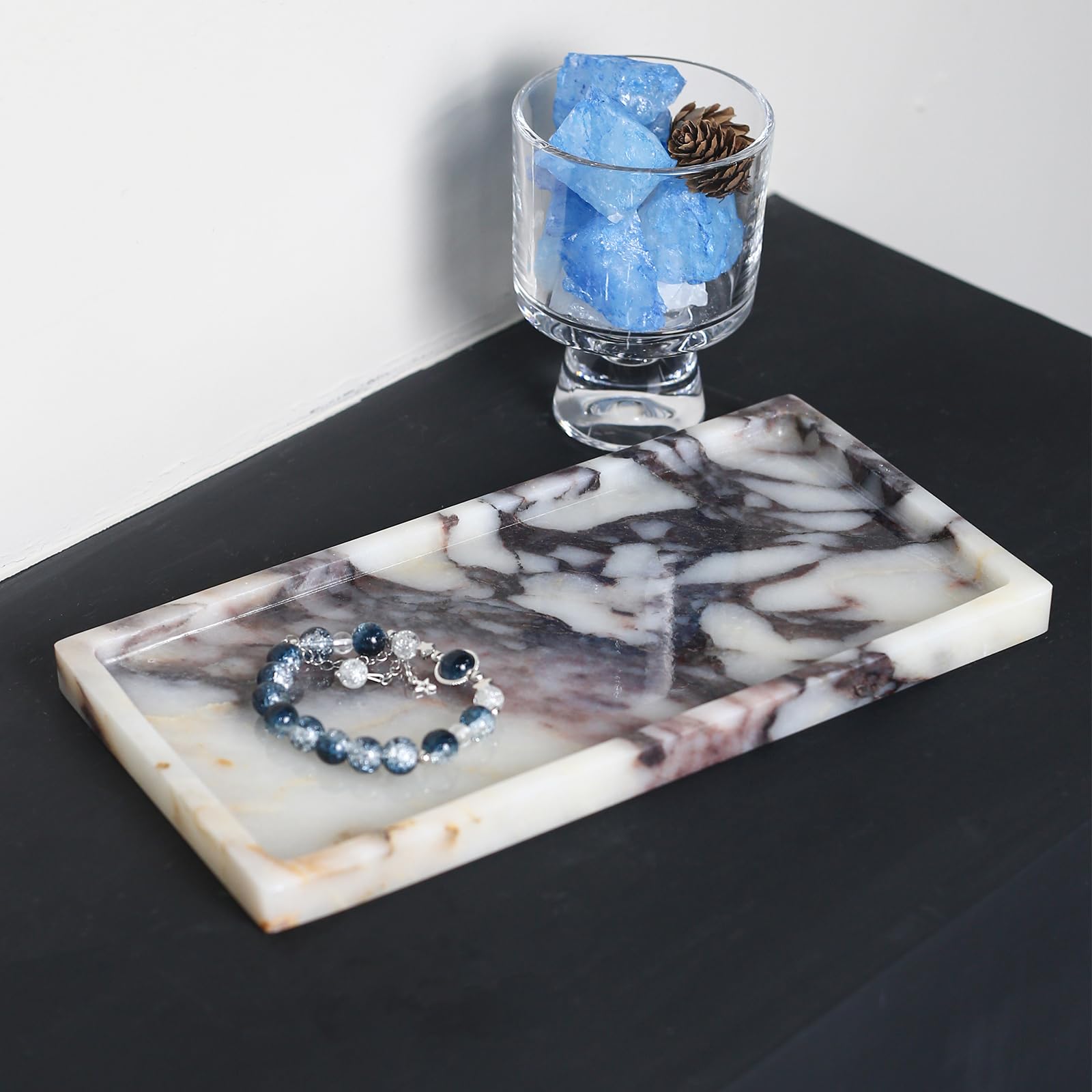 FutureStone Calacatta Viola marble artisanal tray blends luxury and everyday practicality.