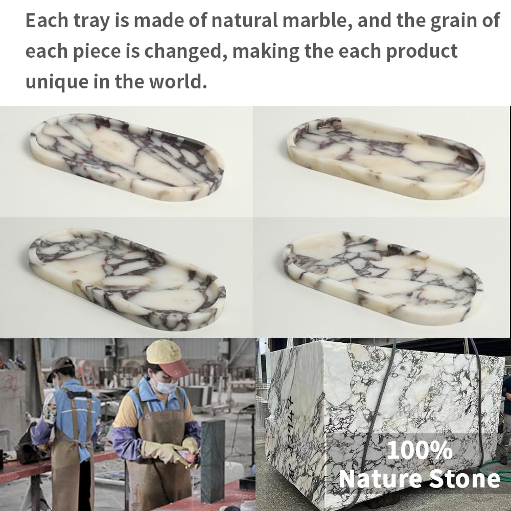 FutureStone Calacatta Viola marble tray detail polish highlights shine and texture