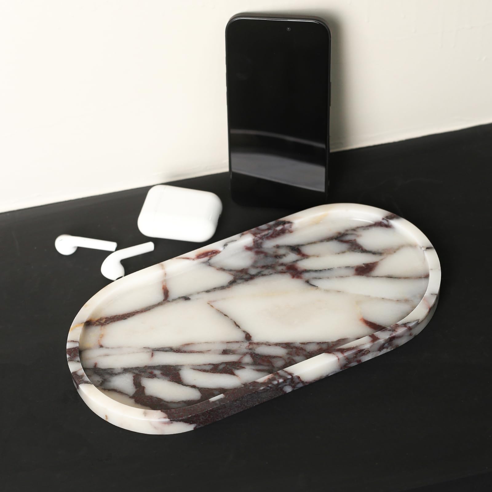 FutureStone Calacatta Viola marble tray size 260x130 mm suitable for small layouts