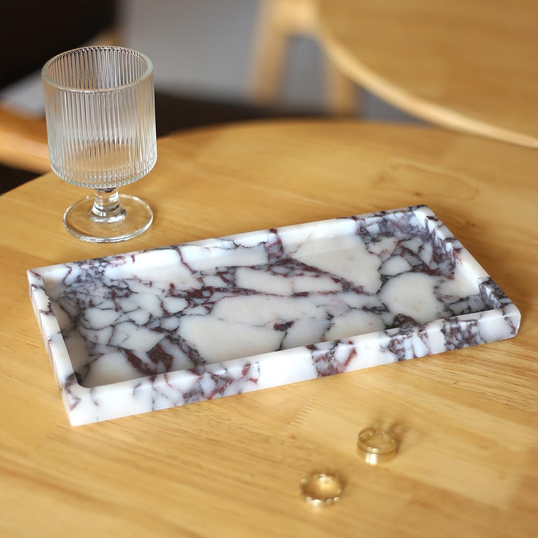 FutureStone Calacatta Viola marble vanity setup enhances morning routines with refined style.