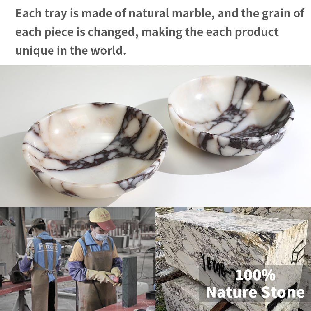FutureStone marble bowl on dining table serves salads or desserts with style.