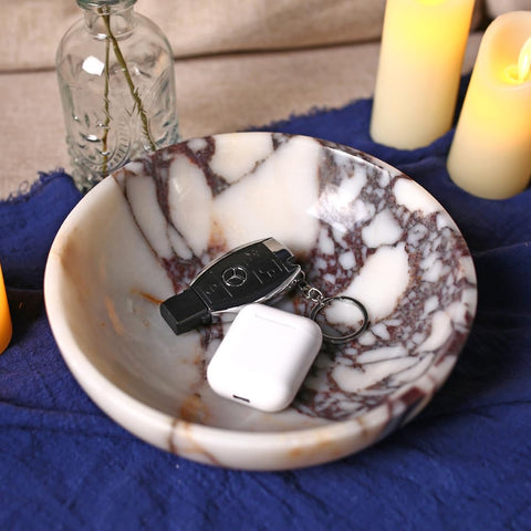FutureStone marble bowl non-slip base protects furniture surfaces.