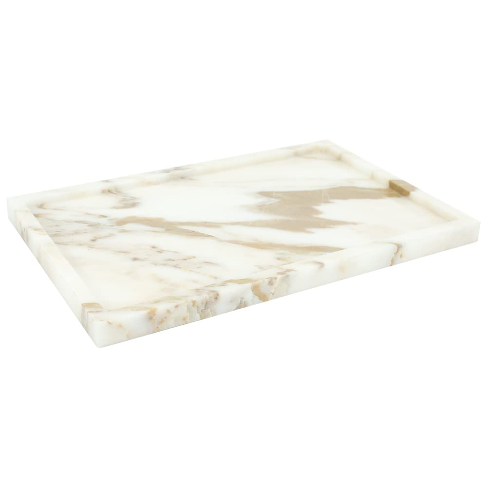 FutureStone marble tray jewelry and perfume organizer enhances vanity organization.