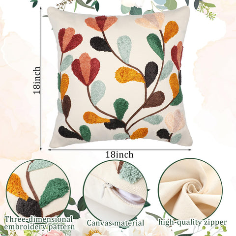 FuWeave pillow cover with a 3D embroidery pattern enhances depth on cushions.
