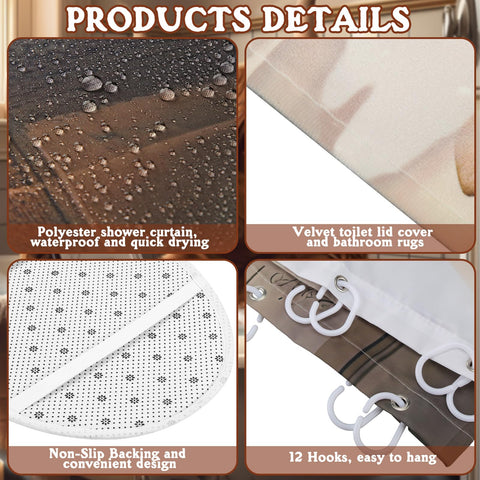 FuWeave Highland cattle bath mat with non-slip backing for safety.