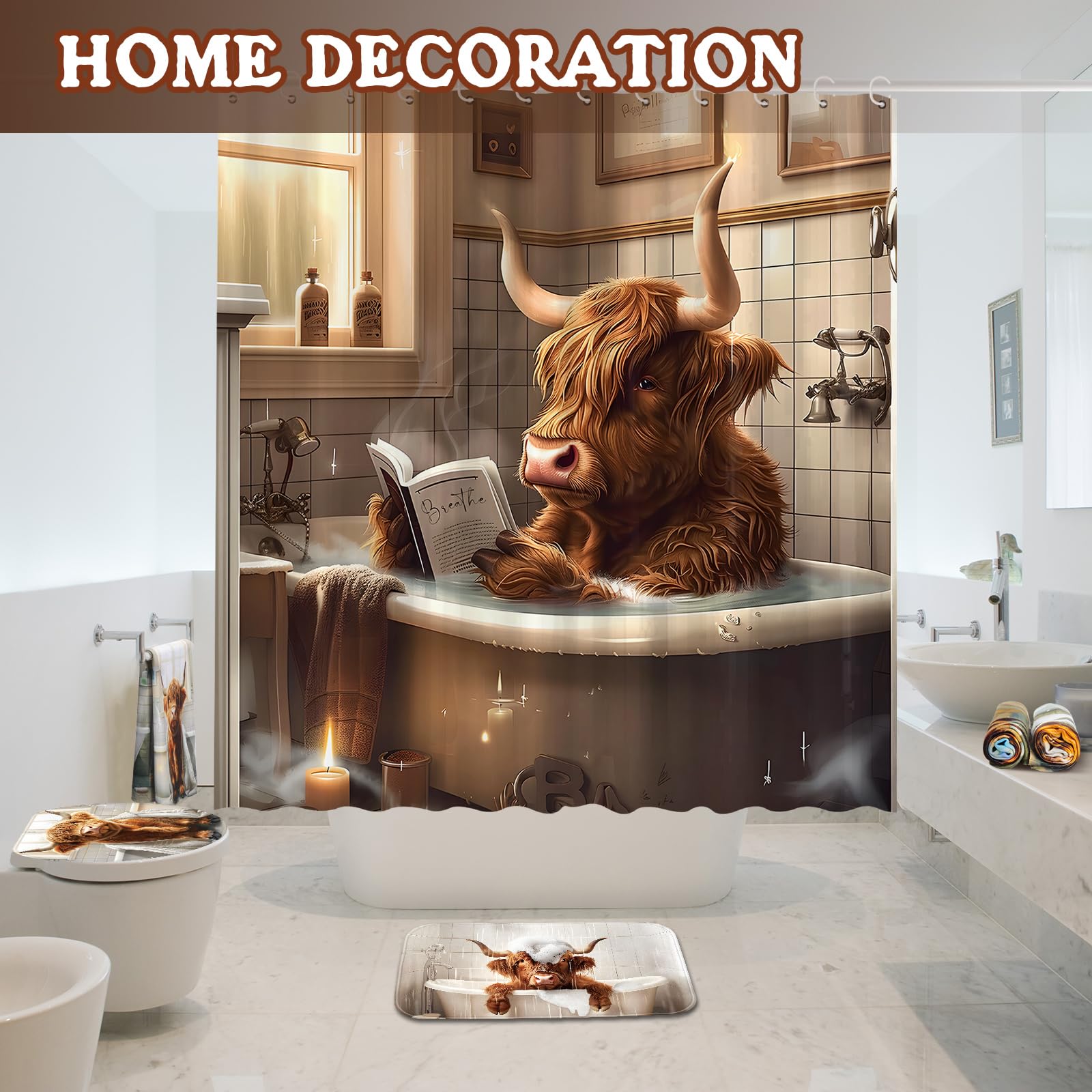 FuWeave Highland cattle towels offer plush microfiber and high absorbency.
