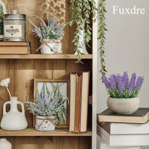 Fuxdre lavender decor on dining tables brings calm color and charm.