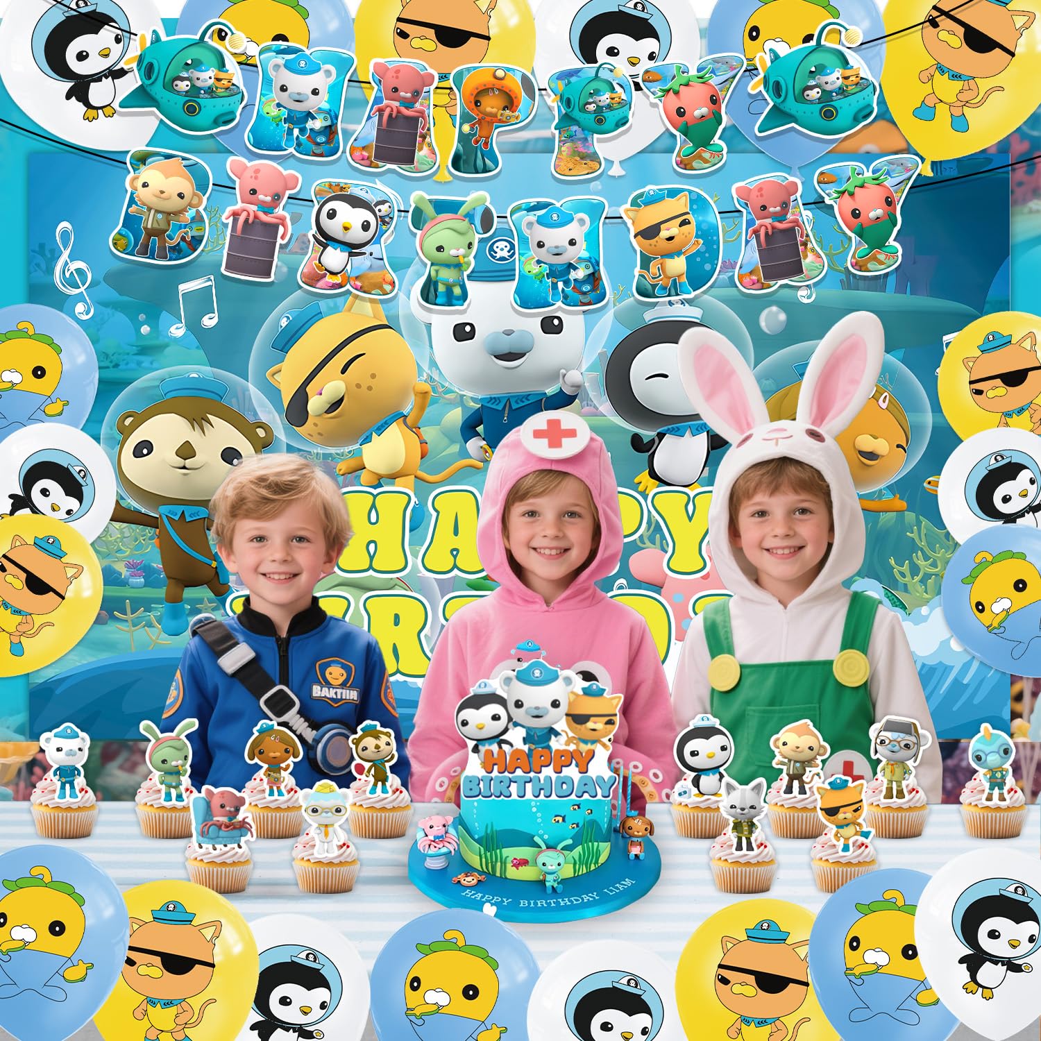 Fuyhiuous Octonauts balloons bring vibrant color to the party.
