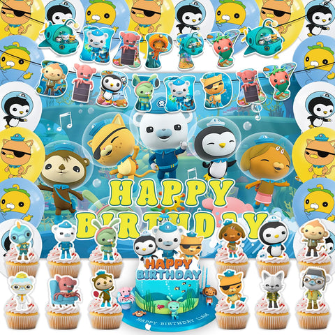 Fuyhiuous Octonauts banner for kids party, colorful and reusable.